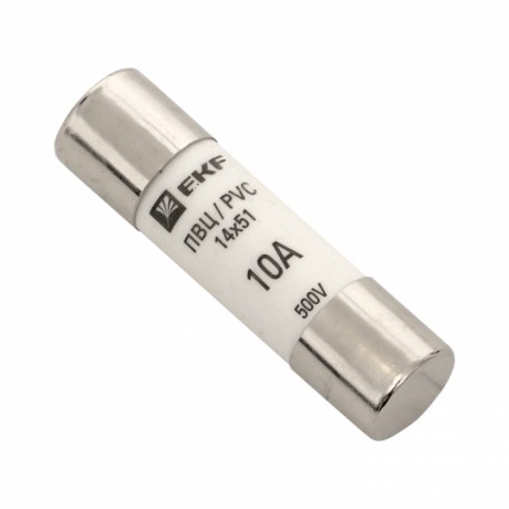Плавкая вставка цилиндрическая ПВЦ (14х51) 10А EKF PROxima pvc-14x51-10