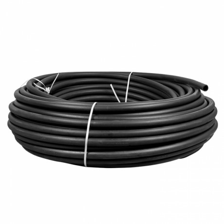 Труба гладкая ПНД жесткая d32 мм (100 м) черная EKF-Plast tpndg-32