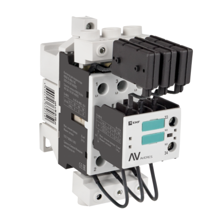Контактор для конденсатора КМЭК 30 кВАр 230В 1NО EKF AVERES ctrk-s-44-30-230-av