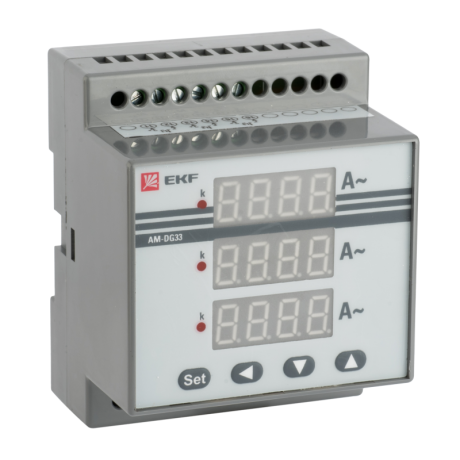 Амперметр AD-G33 цифровой на DIN трехфазный EKF PROxima (без поверки ad-g33