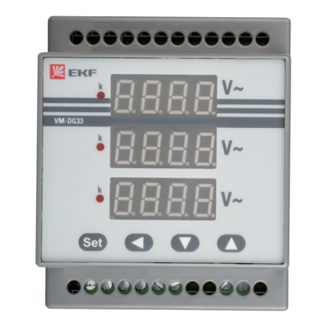 Амперметр AD-G33 цифровой на DIN трехфазный EKF PROxima (без поверки ad-g33