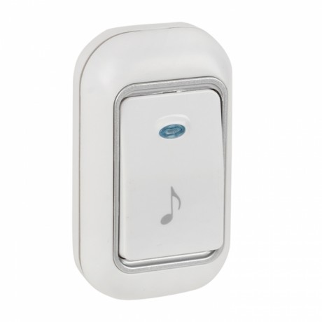 Звонок беспр. в розетку Classic (бел.-сер. 51 мелод. с индик. 4 ур.) EKF DBS-002
