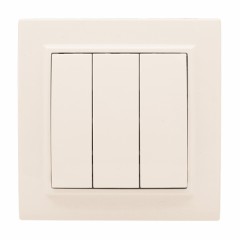 Выключатель 3-кл. СП 10А бежевый Минск EKF ERV10-024-20