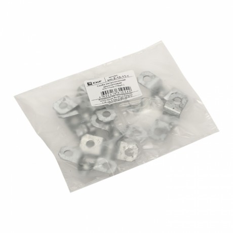 Скоба металлическая двухлапковая d10-11 мм (10 шт) EKF PROxima sm-2-10-11-r