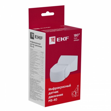 ИК датчик движения наст. 1200Вт 180гр. до 12м IP65 MS-40 EKF PROxima dd-ms-40
