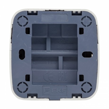 Минск Выключатель 1-клавишный ОП 10А белый EKF Basic EGV10-021-10