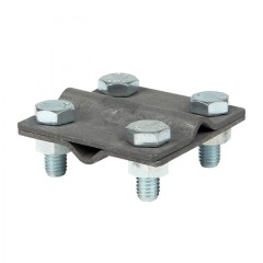 Зажим крестовидный прут-прут (пластина 57x57мм) Cu EKF PROxima lp-g3109-cu