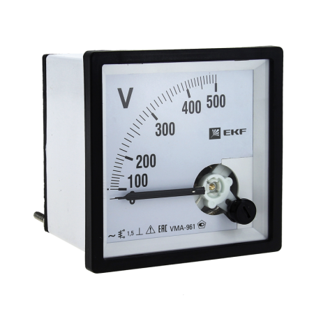 Вольтметр VMA-961 аналоговый на панель (96х96) квадратный вырез 500В прямое подкл. EKF PROxima vma-961-500