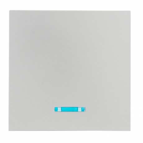 Валенсия лицевая панель выключателя 1-кл. с индикатором 10А сталь EKF PROxima ESV10-L-121-30