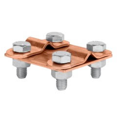 Зажим контрольный прут-прут (пластина 57x57мм) Cu EKF PROxima lp-55611-cu