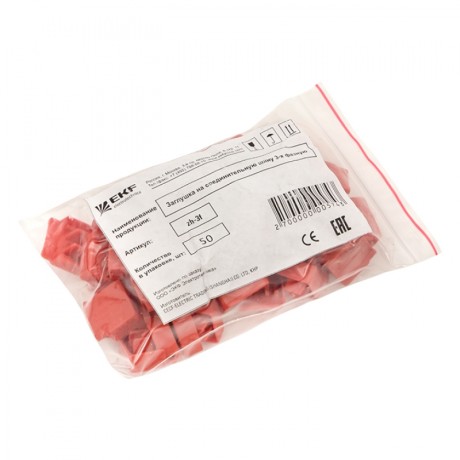 Заглушка на соединительную шину 3-х фазную (50шт.) EKF PROxima zh-3f