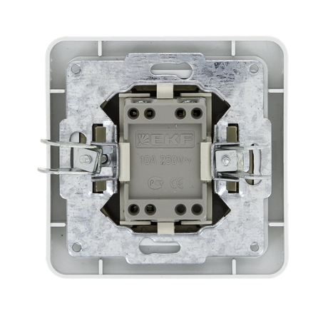 Лондон Выключатель 2-клавишный 10А белый EKF PROxima EEV10-023-10