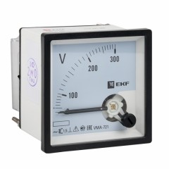 Вольтметр VMA-721 аналоговый на панель (72х72) квадратный вырез 300В прямое подкл. EKF PROxima vma-721-300