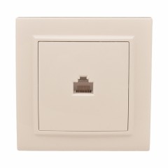 Розетка RJ-45 1-мест. СП бежевый Минск EKF ERK01-035-20