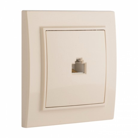 Розетка RJ-45 1-мест. СП бежевый Минск EKF ERK01-035-20