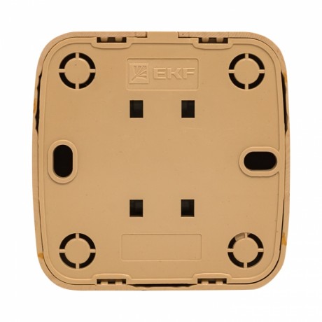 Розетка TV 1-местная ОП Минск 75Ом 5-862МГц светлое дерево EKF EGA00-027-30
