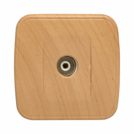 Розетка TV 1-местная ОП Минск 75Ом 5-862МГц светлое дерево EKF EGA00-027-30