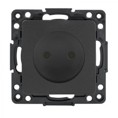 Стокгольм Механизм Розетки 1-местной б/з 10 А черный с защ. штор. EKF PROxima EZR10-022-10