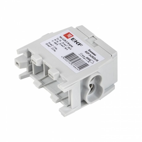Клемма распределительная КСР с двойным винтом 2x25/2x16 серая EKF PROxima ksr-2.25-2.16-grey