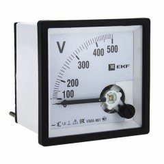 Вольтметр VMA-961 аналоговый на панель (96х96) квадратный вырез 300В прямое подкл. EKF PROxima vma-961-300