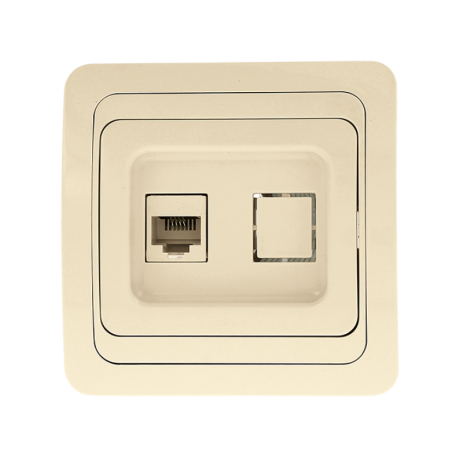 Розетка Phone 1-мест. беж. Лондон EKF PROxima EET01-034-20