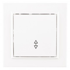 Минск Выключатель 1-клавишный СП проходной, 10А, белый EKF Basic ERV10-025-10