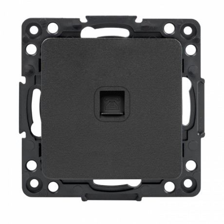 Стокгольм Механизм Розетки Phone 1-местной черный EKF PROxima EZT01-034-10