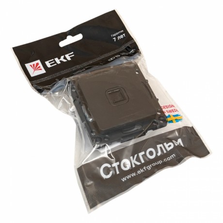 Стокгольм Механизм Розетки Phone 1-местной черный EKF PROxima EZT01-034-10