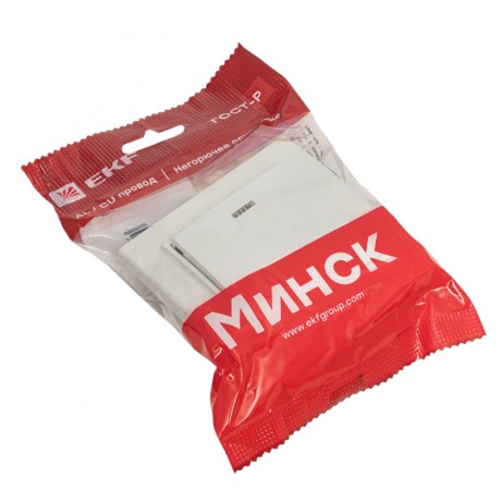 Минск Выключатель 1-клавишный СП с индикатором,10А, белый EKF Basic ERV10-121-10