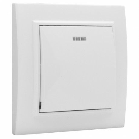 Минск Выключатель 1-клавишный СП с индикатором,10А, белый EKF Basic ERV10-121-10