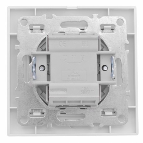 Минск Выключатель 1-клавишный СП с индикатором,10А, белый EKF Basic ERV10-121-10