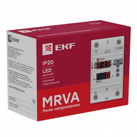 Реле напряжения и тока с дисплеем MRVA 40A EKF PROxima MRVA-40A