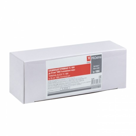 Терминал клеммный TC-1004 до 35 мм2 100A 4 клеммные пары EKF PROxima tc-1004