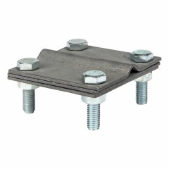 Зажим полоса 40 - прут 10 (3 пластины 70x70мм) Ni EKF PROxima lp-3101-ni