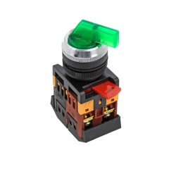 Переключатель ANLC-22 2P зеленый с подсветкой 220В NO+NC EKF PROxima psw-anlc-2p-g-220