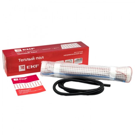 Мат нагревательный двухжильный Уют 1,5 кв. м. 225 Вт EKF Proxima nm2-225-1.5