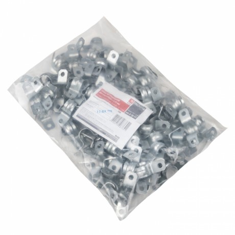 Скоба металлическая двухлапковая d16-17 мм (100 шт) EKF PROxima sm-2-16-17