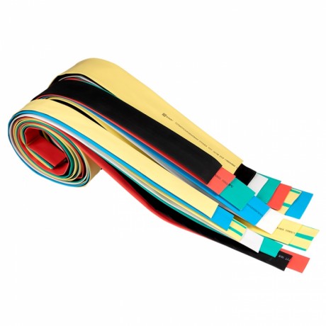 Набор ТУТ нг: 7 цветов по 7шт. Разного диаметра (10/5; 12/6; 16/8; 20/10; 25/12,5; 30/15; 40/20) 1м. EKF PROxima tut-n-1-r