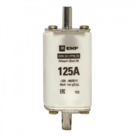 Плавкая вставка ППН-33 160/125А габарит 00 EKF PROxima fus-33/160/125