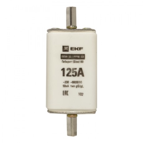 Плавкая вставка ППН-33 160/125А габарит 00 EKF PROxima fus-33/160/125