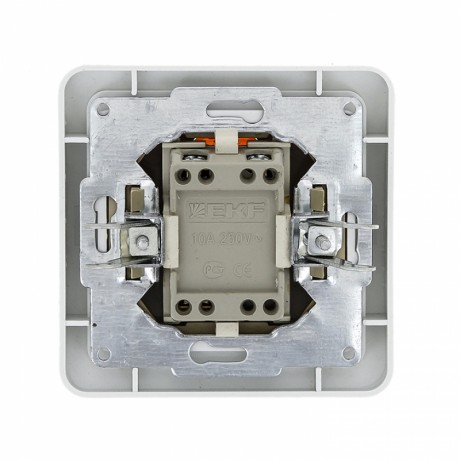 Лондон Выключатель 2-клавишный с индикатором 10А белый EKF PROxima EEV10-123-10