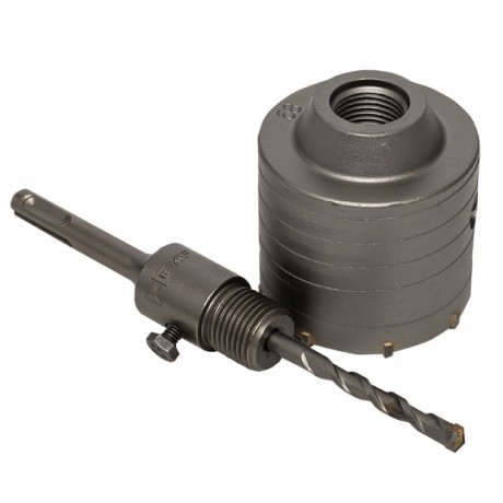 Коронка буровая по бетону с оснасткой TCT-68 М22 SDS-plus EKF Master tct-68-m22