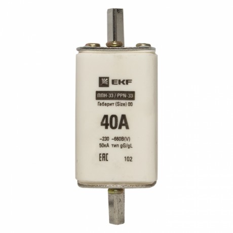 Плавкая вставка ППН-33 160/ 40А габарит 00 EKF PROxima fus-33/160/40