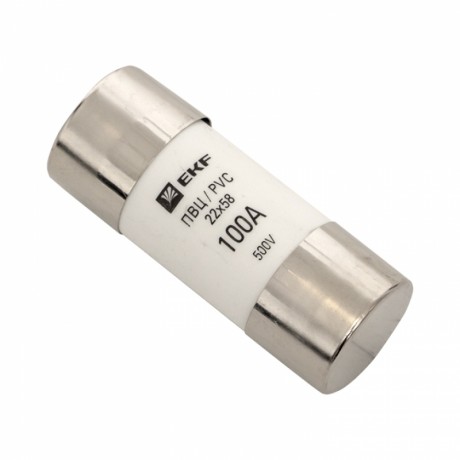Плавкая вставка цилиндрическая ПВЦ (22х58) 100А EKF PROxima pvc-22x58-100