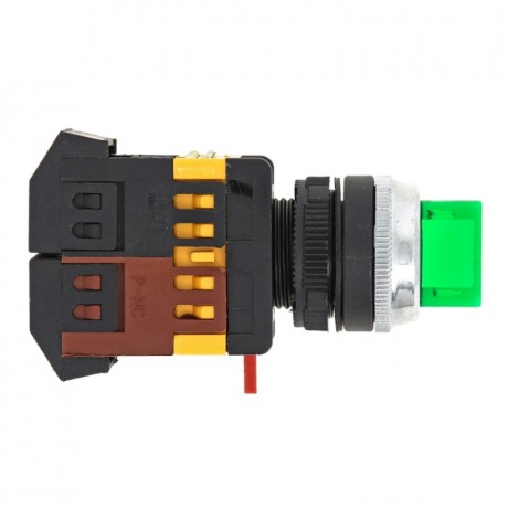 Переключатель ANC-22 3P зеленый с подсветкой 24В NO+NC EKF PROxima psw-ans-3p-g-24