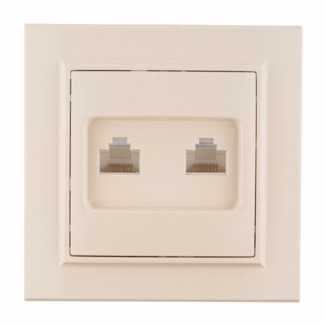 Розетка RJ-45+Phone СП бежевый Минск EKF ERK00-135-20