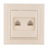Розетка RJ-45+Phone СП бежевый Минск EKF ERK00-135-20