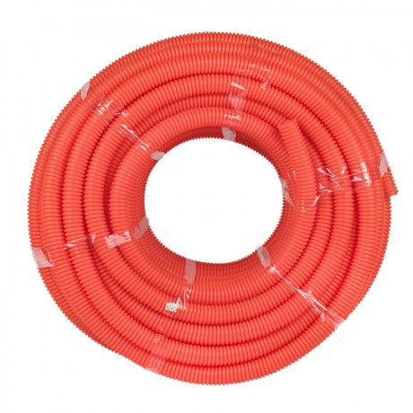 Труба гофр. ПНД с протяжкой d63 мм (15 м) оранжевая EKF-Plast tpnd-63-o