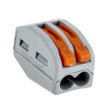 Строительно-монтажная клемма СМК 222-412 с рычагом 2 отверстия 0,08-2,5мм2 (2шт.) EKF PROxima plc-smk-412r