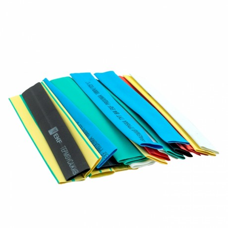 Термоусаживаемая трубка ТУТ нг 8/4 набор:7 цветов по 3шт. 100мм. EKF PROxima tut-n-8